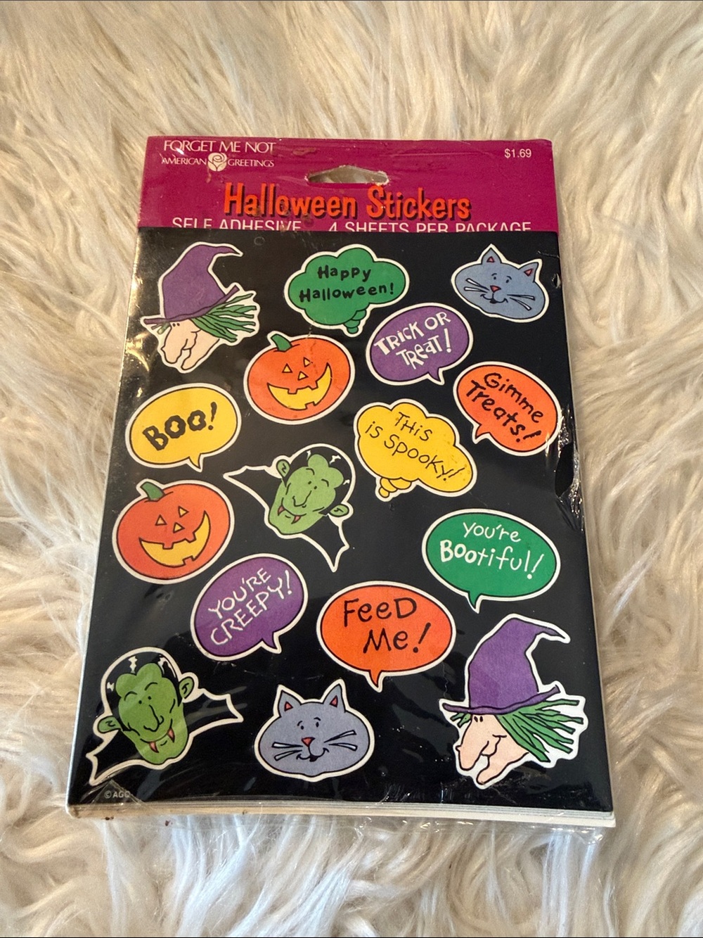 American Greetings Halloween Sticker Pack - Orange, Purple, Green, Black